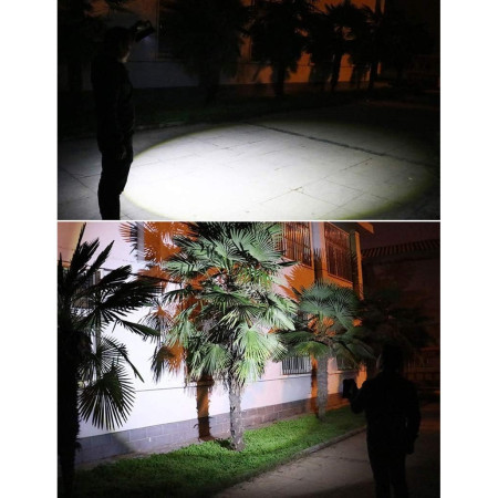 Triunghi Multifunctional de Avertizare,  Lanterna LED, Impermeabil IP65, 800 lm, 2 x AA, Functie Incarcare Telefon, USB si Micro USB, COB 33, Portocaliu