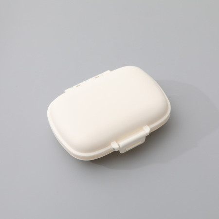 Organizator medicamente, Plastic, 8 compartimente, 0.1 L, Alb,  11 x 7 cm