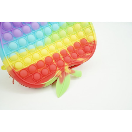 Jucarie antistres din silicon, Cyrax, Pop It Now and Flip It, Geanta de umar, Mar, Multicolor