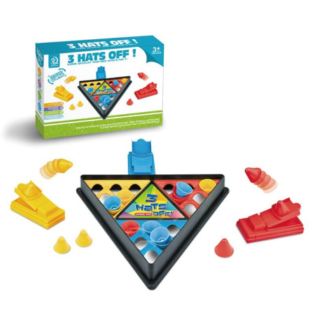 Joc Interactiv pentru Copii, Cyrax, 3 Hats Off, Tabla de Joc, Figurine Palarii, +3 Ani, Multicolor
