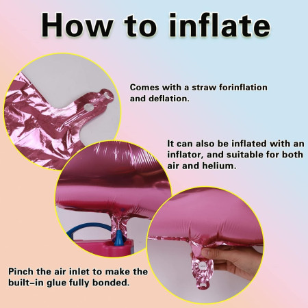 Balon din Folie Metalizata Cyrax, Figurina Cifra, Tema Aniversare 40 cm, Ambalaj Individual, Pai inclus, Umflare cu Aer sau Heliu, Roz, Cifra 5