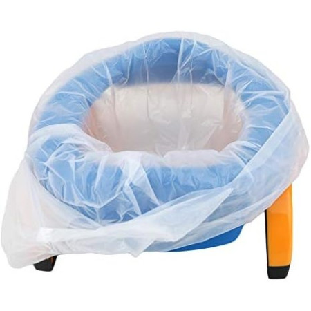 Olita Portabila 2 in 1, Cyrax, Olita + Capac de Toaleta, din Plastic, Diametru 21 cm, Albastru