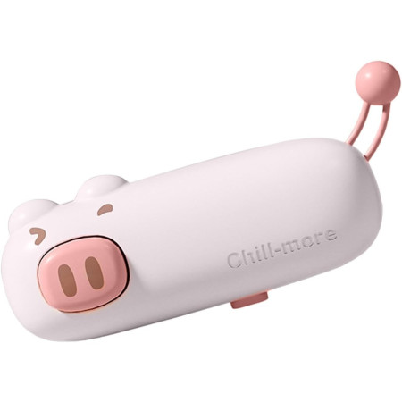 Aparat de Sigilat Ambalaje, Cyrax, Incarcare USB Tip C, 400 mAh, 10.2 x 3.7 x 4.3 cm, Model Porc, Roz