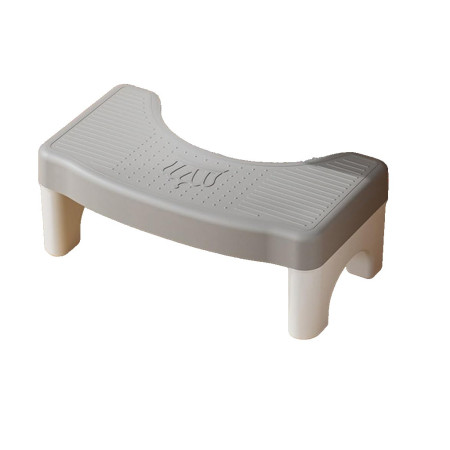 Scaunel WC, Cyrax, Tratament Impotriva Hemoroizilor si Constipatiei, Scaun Inaltator WC Copii, Suport Picioare WC, Taburet Inaltator Pozitia Corecta Ghemuit Pe WC, Plastic Rezistent, 17x22x38 cm, Gri