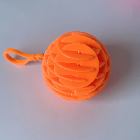 Jucarie Worm Fidget de Decompresie, Cyrax, Anti Stres, Dimensiune Compacta 6 cm, Dimensiune Extinsa 15.5 cm, Portocaliu