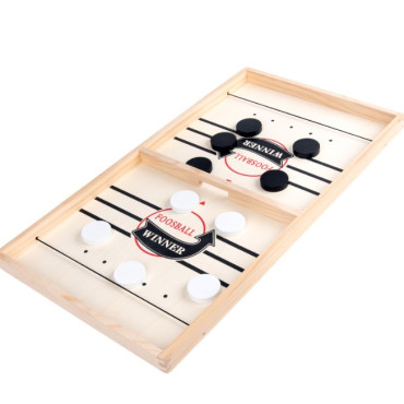 Joc Fooseball Interactiv, Cyrax, Tip Hockey pe Gheata, din Lemn, 10 Piese de Joc, +4 Ani, 54 x 29 cm, Multicolor