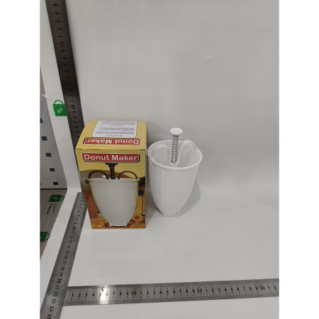 Accesoriu de Bucatarie pentru Gogosi, Cyrax, Dozator pentru Aluat, Dispozitiv Manual, Forma de Gogosi, pentru Gatit, 18x10x10 cm, Alb