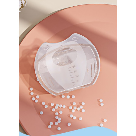 Colector de Lapte Matern, Cyrax, din Silicon Safety, Anti-debordare, 80 ml, Transparent