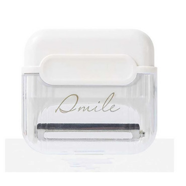 Decojitor/Curatator manual de legume si fructe, Cyrax, portabil, cu magnet, doua lame, Inox, Alb, 6.7x6x1.6 cm