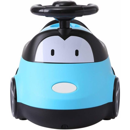 Olita pentru Copii, Cyrax, +1an, Portabila, Design Masinuta cu Capac, Model Prietenos, Non-Toxic, Compartiment Detasabil, Usor de Curatat, Albastru