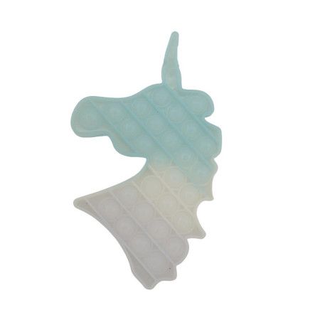 Cyrax Jucarie antistres din silicon, Pop it Now and Flip It, Unicorn, Transparent
