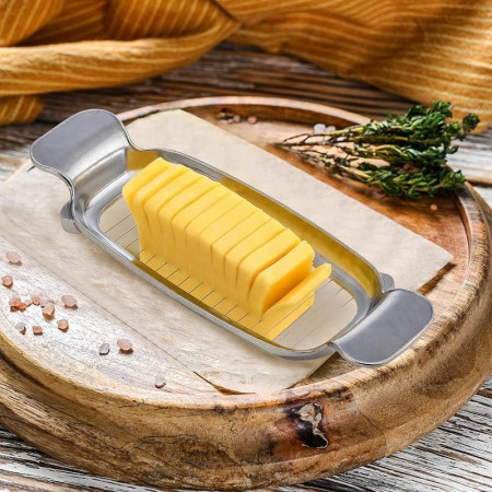 Feliator de Alimente, Cyrax, pentru Branza, Unt, Oua, din Aluminiu, 19.5 x 6.5 x 2 cm, Argintiu