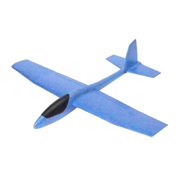 Avion Planor Cyrax, din Polistiren, Lungime 85 cm , Jucarie Recreativa, Cascadorii, Albastru