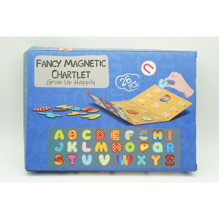 Cyrax Joc educativ magnetic tip carte, Fancy Magnetic Chartlet, 26 de piese, +3 ani, multicolor