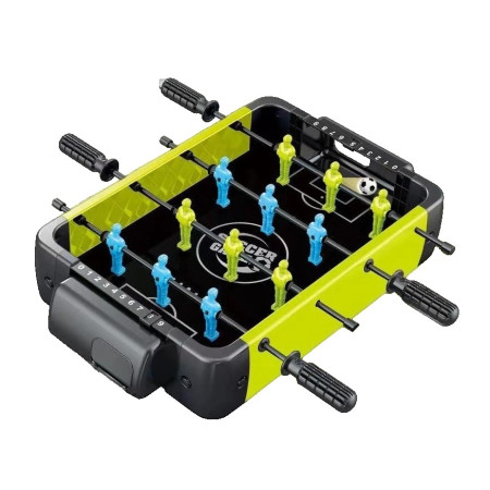 Masa de Fotbal 3in1, Cyrax, Basket, Curling, 4 Manere, cu Tablou de Scor, din ABS, pentru Adulti/Copii +5 Ani, 36.5 x 6.6 x 22.5 cm, Verde/Negru