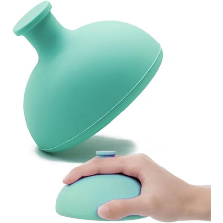 Dispozitiv Terapeutic Sputa, Cyrax, Cupa pentru Terapie Toracica, Dispozitiv de Eructare, pentru Sugari si Copii, 7.5 x 6 cm, din Silicon, Verde