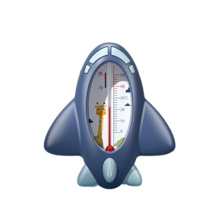 Termometru pentru Baie, Cyrax, Plutitor, Rezistent la apa, Multifunctional, Model Avion, 11x10x4 cm, Albastru
