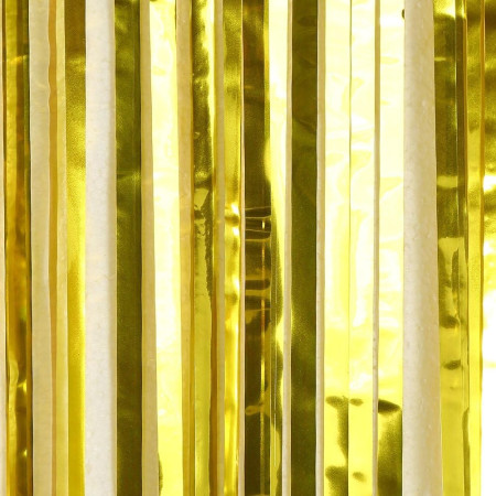 Perdea Franjurata, Cyrax, Model Decor Petrecere, pentru Fundal de Poze, Amenajare Colorata a Petrecerii, Dimensiune 100x200 cm, Gold