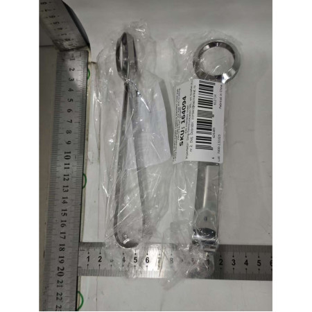 Cleste de Bucatarie, Cyrax, Multifunctional, pentru Oua/Alimente/Salata, din Otel Inoxidabil, Gri