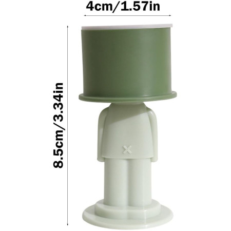Opritor de Usa,  din Silicon, Model Magicial, cu Prindere de Perete, Anti-Coliziune, 4x 8.5 cm, Verde