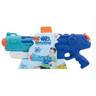 Pistol cu Apa pentru Copii, Rezervor de 1500 ml, Maner de transport, Pentru Piscina/Plaja, Cyrax, 3 ani+, Bleumarin, Lungime 44 cm