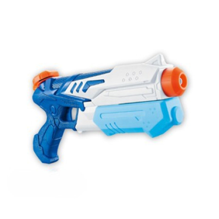 Pistol cu Apa pentru Copii, Cyrax, Rezervor 300ml, Maner de Transport, Pentru Piscina/Plaja, Lungime 31.5 cm, Jucarie Distractiva, 3ani+, Albastru/Alb