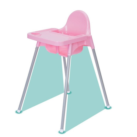 Scaun de Masa, Cyrax, pentru Bebelusi si Copii 6-36 Luni, din Plastic/Metal, Centura in 2 Puncte, Tava Detasabila, 63 x 57 x 85 cm, Roz