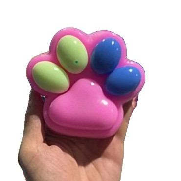 Jucarie Antistres Squishy, Cyrax, cu Revenire Lenta, Squeeze Pinch Family, Model Cat Paw, 12.5x10.5 cm, 220g, Ambalaj Transparent, Model 018, Multicolor