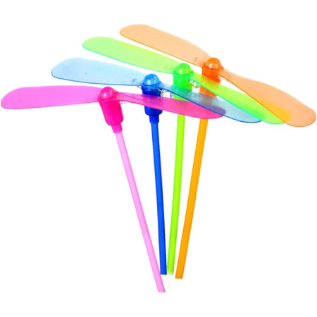 Set 4 Jucarii Libelula Zburatoare, Distractive pentru Copii, Cyrax, Aruncatoare Manuale din Plastic, cu Lumini, Multicolor