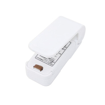 Mini Aparat de Sigilat Pungi cu Baterii, Cyrax, Etansare prin Caldura, Spate Magnetic, Portabil, 9.7x3 cm, Alb