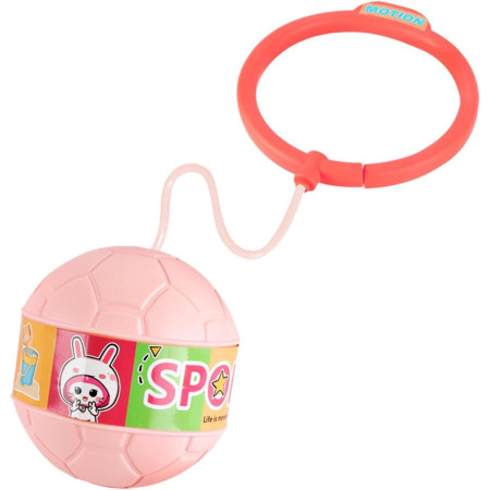 Minge pentru Sarit, Cyrax, Tip Coarda Hula Hoop, Cerc 12 cm, Coarda 52 cm, Minge 12 x 11 cm, Functie Iluminat, 4-6 Ani, Plastic, Roz