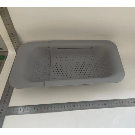 Cos pentru Scurgere Chiuveta de Bucatarie, Cyrax, Plastic, Telescopic, 36x20x5 cm, Gri