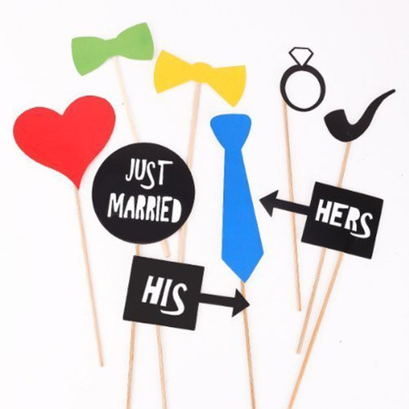 Set 31 de Accesorii pentru Petrecere, Cyrax, Props pentru Coltul de Poze, Ochelari, Palarii, Mustata, Cravata, Tematica Nunta, Multicolor