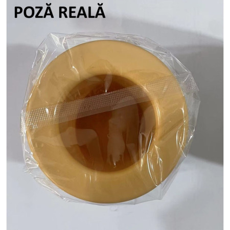 Tava de Gheata din Silicon cu Capac, Cyrax, Forma de Gheata pentru Racirea Bauturilor, in Forma de Pahar, Silicon fara BPA, Cuburi de Gheata, 9x8.5x8 cm, Galben