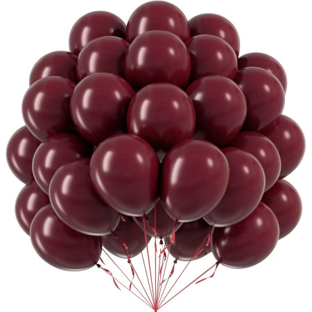 Set 12 Baloane, Cyrax, din Latex Standard, 25 cm, Grena