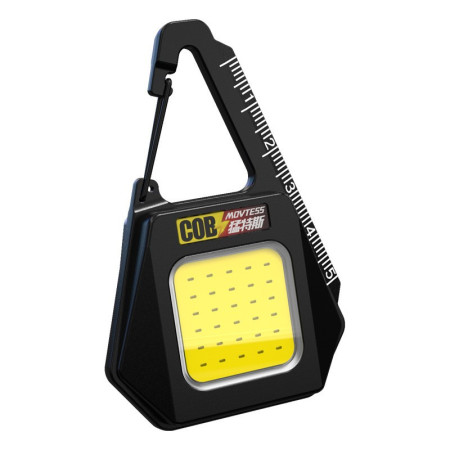 Lanterna Tip Breloc,  Impermeabila, Incarcare USB-C, COB, 8 x 5.3 cm, 500 mAh, 5W, Negru Galben