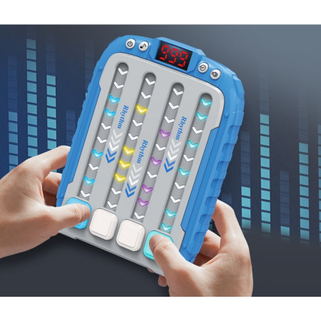 Jucarie Interactiva, Cyrax, Joc Rhythm, +3 Ani, din ABS, 6 Niveluri, 15 x 3 x 11 cm, Functie Muzicala, Albastru