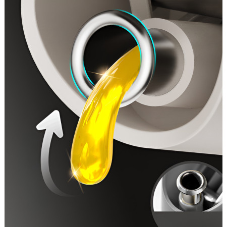 Dispenser pentru Ulei, Cyrax, Deschidere si Inchidere Automata a Rezervorul, cu Inductie Gravitationala, 500 ml, 29.5x6x6 cm, Gri