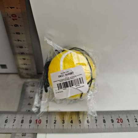 Minge Saltareata Hiperelastica, Cyrax, Model Minge de Tenis cu Fixare de Mana, Space Moon Ball foarte Elastica, Antistress pentru Copii, Diametru 66 mm, Galben