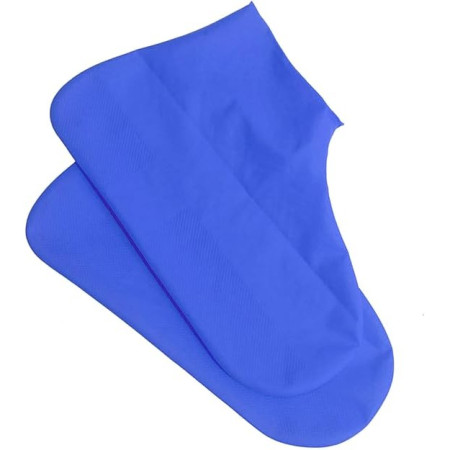 Husa Incaltaminte,  Impermeabila, Antiderapanta, din Latex, 13 x 13 x 2 cm, Marime L 41-47 cm, Albastru