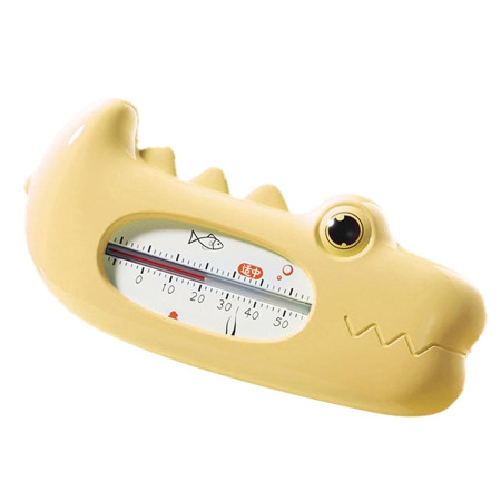 Termometru pentru Baie, Cyrax, Plutitor, Rezistent la apa, Multifunctional, Model Crocodil, 2.7x6.5x3.7 cm, Galben