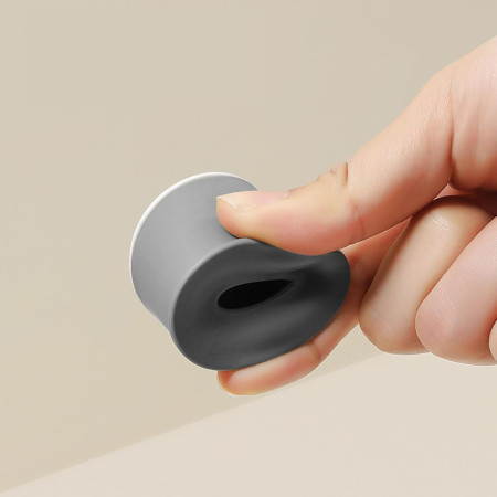 Opritor de Usa,  din Silicon, Model Magicial, cu Prindere de Perete, Anti-Coliziune, 4x 8.5 cm, Gri