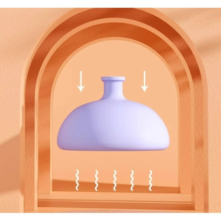 Dispozitiv Terapeutic Sputa, Cyrax, Cupa pentru Terapie Toracica, Dispozitiv de Eructare, pentru Adulti si Copii, 10 x 6.5 cm, din Silicon, Mov