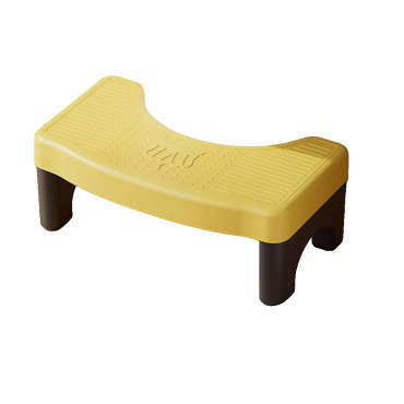 Scaunel WC, Cyrax, Tratament Impotriva Hemoroizilor si Constipatiei, Scaun Inaltator WC Copii, Suport Picioare WC, Taburet Inaltator Pozitia Corecta Ghemuit Pe WC, Plastic Rezistent, 17x22x38 cm, Galben