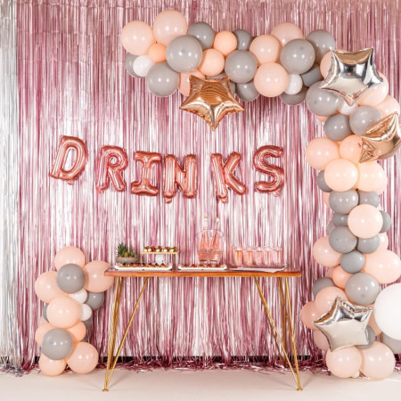 Balon Folie Metalizata Litera I, Cyrax, 40 cm, Umflati cu Heliu sau Aer, Ambalaj Individual, Pai inclus, Rose Gold