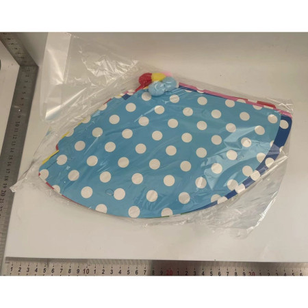 Set 6 Coifuri, Cyrax, Petrecere Copii, din Carton, 24 x 13.5 cm, Model cu Buline si Dungi, Multicolor