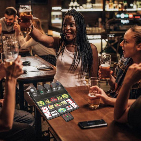 Joc de baut cu banuti Cyrax, Pahare de Shot din Sticla Incluse, distractiv si interactiv, 23x28 cm, multicolor