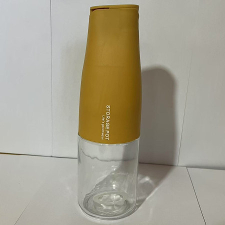 Sticla de Ulei Automata, Cyrax, Sticla pentru Lichide de Bucatarie, 23.7 x 7.25 cm, Volum 550 ml, Galbena