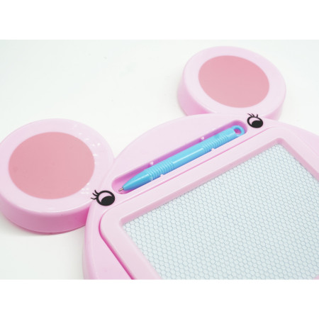 Tabla Magnetica pentru desen Cyrax, Pix, forma Soricel, dimensiuni 23x26.5 cm, Dezvolta Creativitatea, Roz