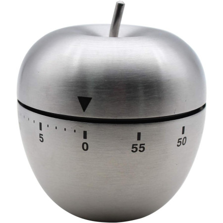 Cronometru de Bucatarie, Cyrax, Mecanic, Forma de Mar, din Otel Inoxidabil, 60 min Timer, 7.5 x 6.2 cm, Argintiu